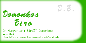 domonkos biro business card